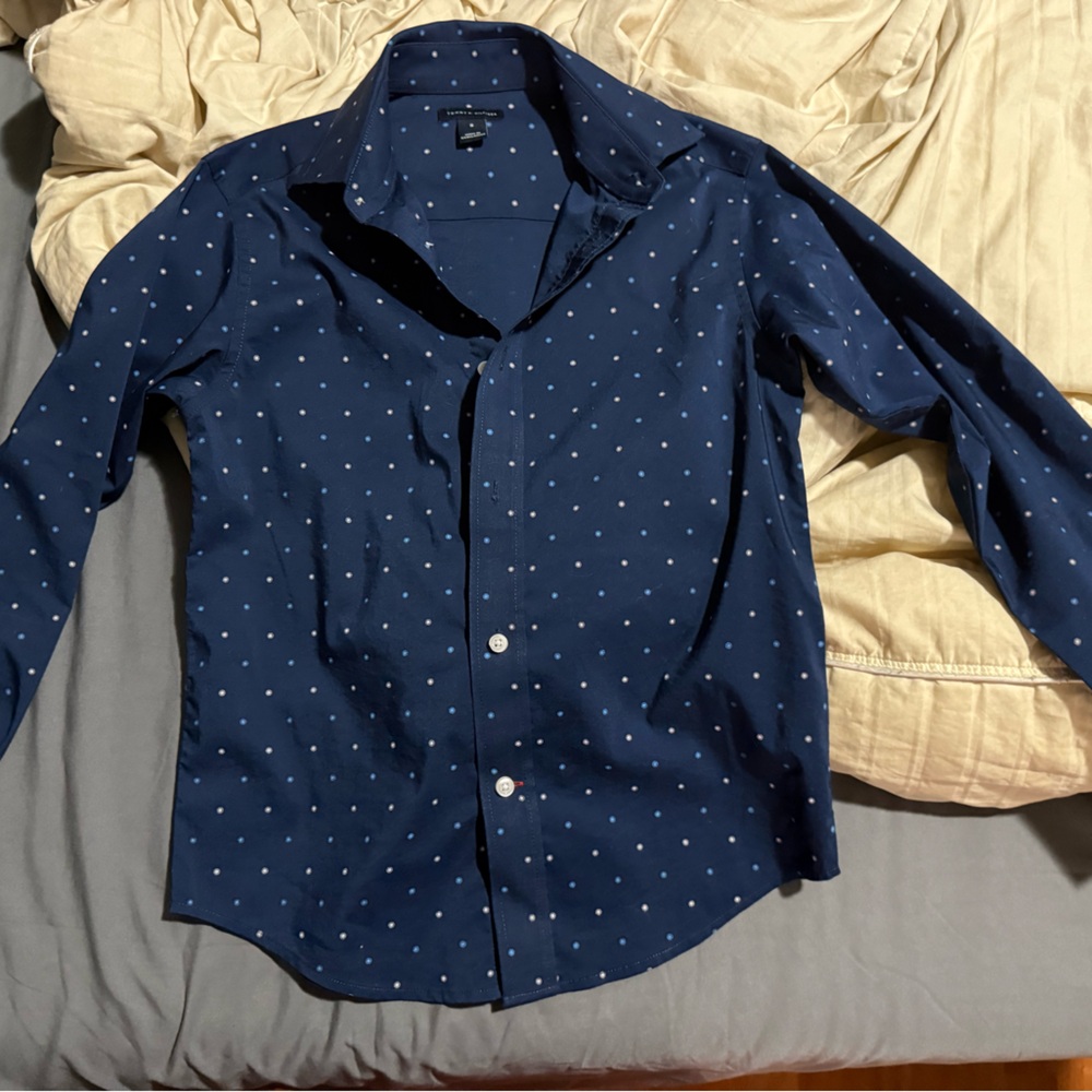 Tommy Hilfiger Dark Blue Shirt with Dots